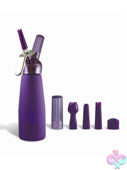 Purple Suede Aluminum Whipped Cream Dispenser – 500 Ml - Image 2