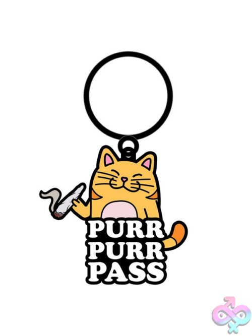 Purr Purr Pass Enamel Key Chain - Image 2
