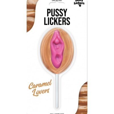 Pink caramel-flavored novelty candy pop novelty gift by Hott Products
