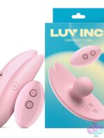 Light pink silicone orb panty vibe with remote control by Luv Inc