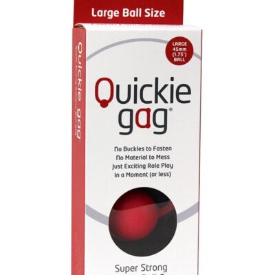Large red rubber ball gag with adjustable strap by Creative Conceptions