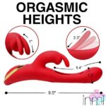 Rabbit Flick Flicking Silicone Rabbit Vibrator - Red - Image 6