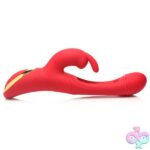 Rabbit Flick Flicking Silicone Rabbit Vibrator - Red - Image 8