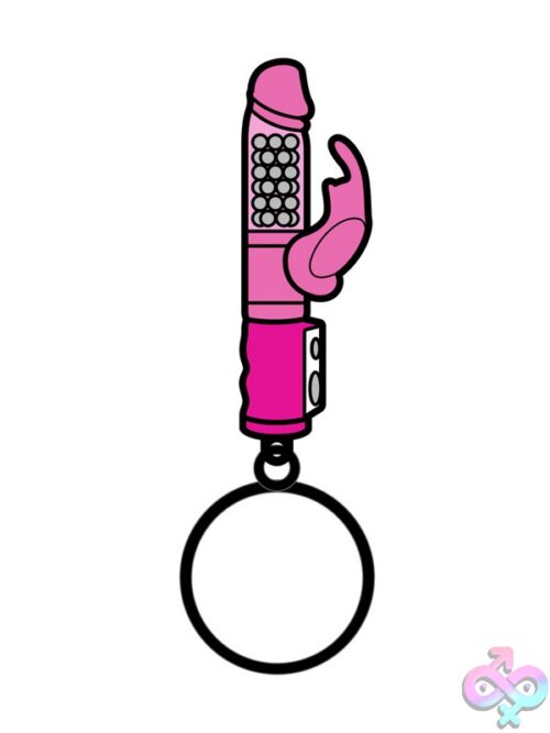 Rabbit Enamel Keychain – Pink - Image 2