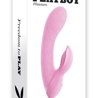 Rabbit Party dual-density silicone rabbit vibrator in pink by Playboy Pleasure
