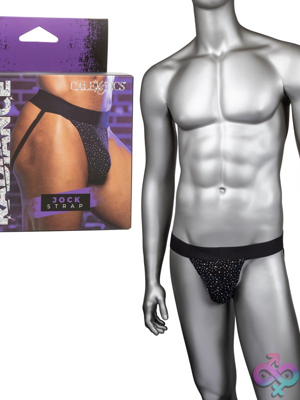 Discreet-Toys-Radiance-Jock-Strap-Nu-Se-3005-40-3 Black Rhinestone Mesh Jock Strap By California Exotic Novelties