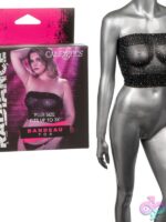 Black rhinestone mesh plus size bandeau top by California Exotic Novelties
