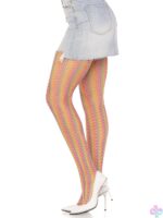Rainbow Crochet Net Tights - Image 2