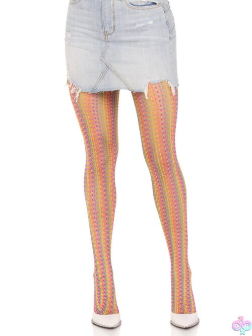 Rainbow Crochet Net Tights - Image 6