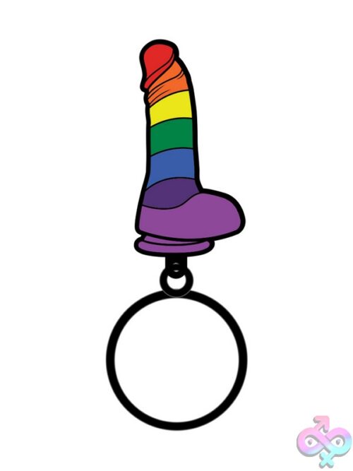 Rainbow Dildo Keychain By Wood Rocket - Image 3