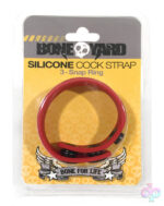 Rascal - Boneyard Sex Toys - Boneyard Silicone Cock Strap 3 - Snap Ring - Red