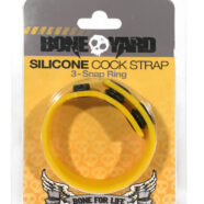 Rascal - Boneyard Sex Toys - Boneyard Silicone Cock Strap 3 - Snap Ring - Yellow