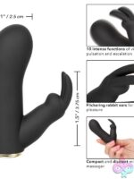 Raven Bunny Mini Dual Massager in Black - Image 3