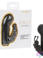 Raven Butterfly mini dual massager in black silicone by California Exotic Novelties