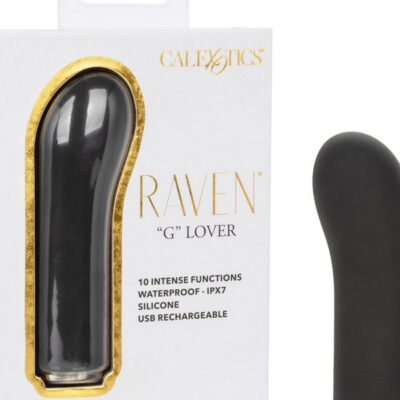 Curved black silicone rechargeable G-spot massager by California Exotic Novelties