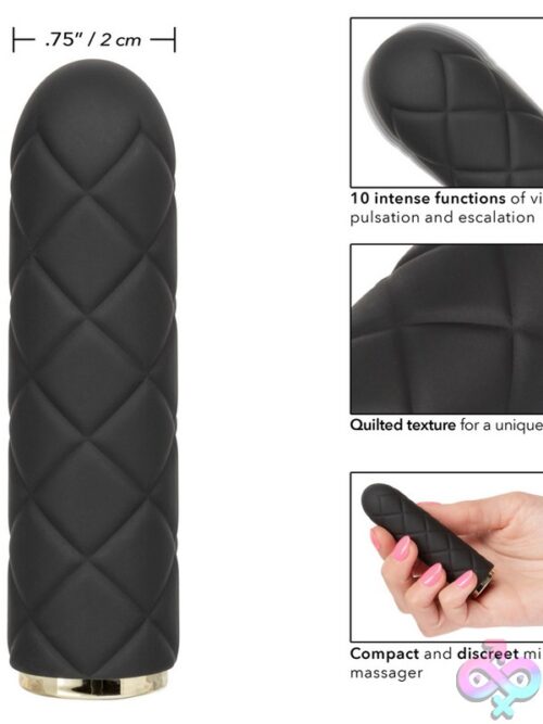 Raven Quilted Seducer Mini Massager – Black - Image 3