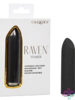 Raven Teaser compact black pinpoint mini massager in silicone by California Exotic Novelties