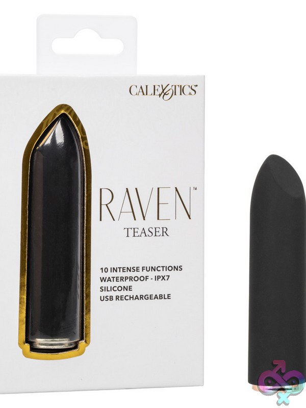 Discreet-Toys-Raven-Teaser-Nu-Se-2801-15-3 Raven Teaser Compact Black Pinpoint Mini Massager In Silicone By California Exotic Novelties