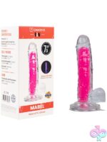 Clear realistic dildo with veined texture and ergonomic shape by Camtoyz