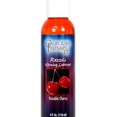 Razzels Warming Lubricant Kissable Cherry 4 oz bottle by California Fantasies