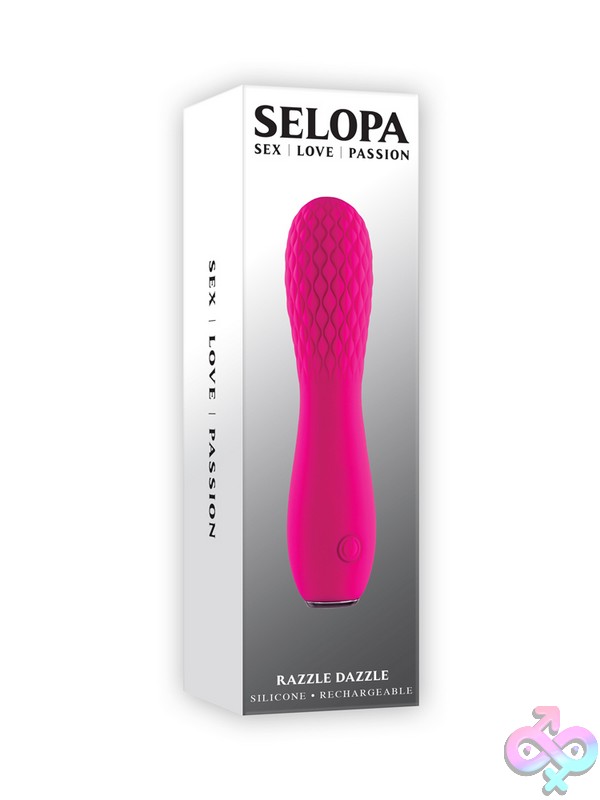 Discreet-Toys-Razzle-Dazzle-Nu-Sl-Rs-3274-2 Razzle Dazzle Quilted Pink Silicone Vibrator With Flexible Shaft By Selopa