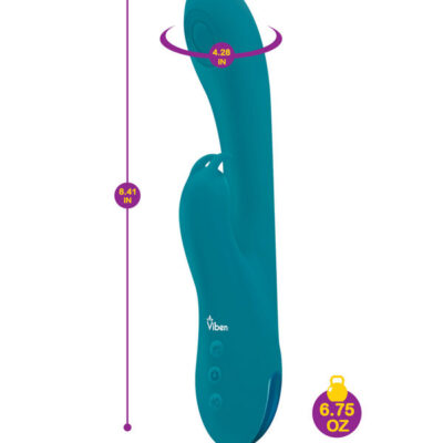 Razzle Thumping Rabbit Ocean G-spot rabbit vibrator by Viben in bold ocean blue
