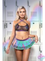Ready, Let's Glow! 4-Piece Cheerleader Costume Set - Image 2
