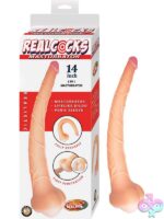 Realistic 14-inch 3-in-1 TPE masturbator stroker in beige by Nasstoys