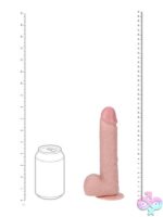 RealRock 8" Vibrating & Thrusting Dildo with Balls – Flesh - Image 3