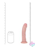 RealRock 8" Vibrating Dildo Curved Flesh - Image 3