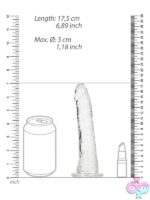 Realrock Crystal Clear Slim Dildo 6 Inch – Transparent - Image 3