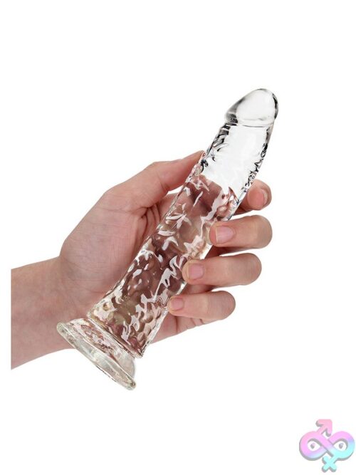 Realrock Crystal Clear Slim Dildo 7'' Transparent - Image 2