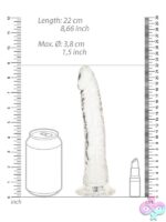 Realrock Crystal Clear Slim Dildo 8'' Transparent - Image 3