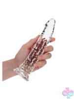 Realrock Crystal Clear Slim Dildo 9 Inch Transparent - Image 2
