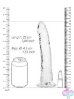 Realrock Crystal Clear Slim Dildo 9 Inch Transparent - Image 3