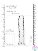 Realrock Crystal Clear Straight Realistic Dildo with Suction Cup – Transparent - Image 3