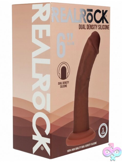 Realrock Dual Layered Curved Realistic Dildo 6&Quot; - Image 4