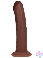 Realrock Dual Layered Curved Realistic Dildo 8" - Image 3