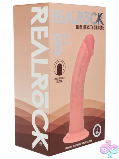 Realrock Dual Layered Curved Realistic Dildo 8&Quot; - Image 4