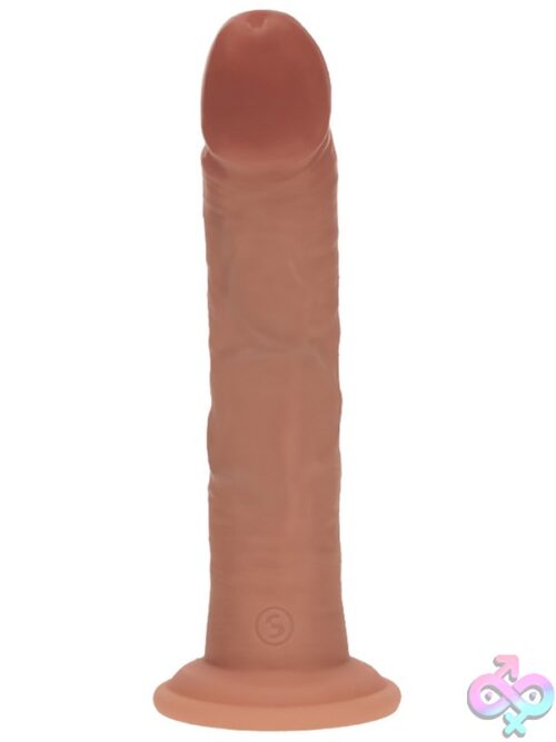 Realrock Dual Layered Curved Realistic Dildo 8&Quot; Tan - Image 4
