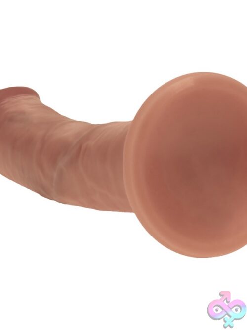 Realrock Dual Layered Curved Realistic Dildo 8&Quot; Tan - Image 5