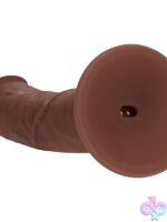 Realrock Dual Layered Curved Realistic Vibrating Dildo 6" - Image 2