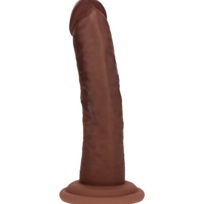 curved vibrating G-spot dildo Realrock Dual Layered Curved Realistic Vibrating Dildo 6 by Shots