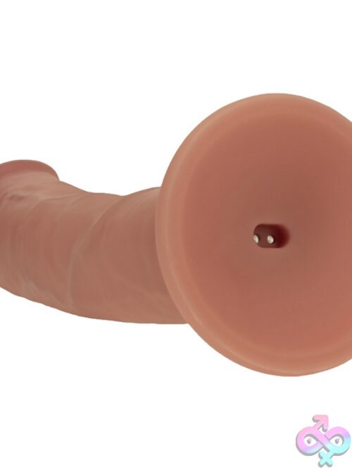 Realrock Dual Layered Curved Realistic Vibrating Dildo 6&Quot; Tan - Image 5