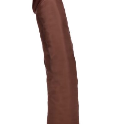 Dual Density Gyrating Dildo — Realrock Dual Layered Curved Realistic Vibrating Dildo 8 inch by Shots