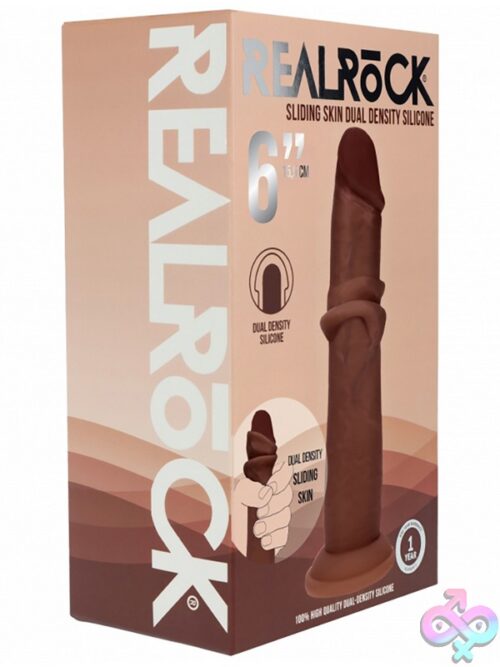 Realrock Dual Layered Realistic Sliding Skin Dildo 6&Quot; - Image 4