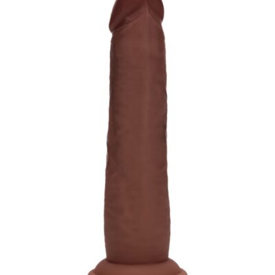 Dual Density Sliding Skin Dildo 7 inch Realrock by Shots — beige and brown variants