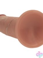Realrock Dual Layered Realistic Sliding Skin Dildo 7" Tan - Image 5