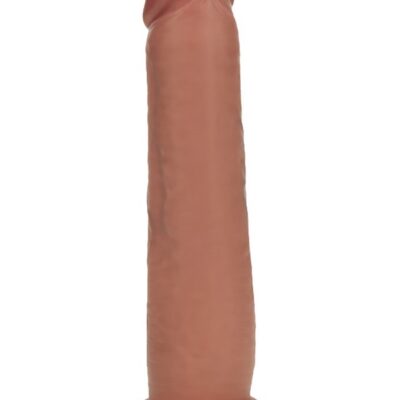 8 inch tan sliding dildo Realrock Dual Layered Realistic Sliding Skin Dildo by Shots