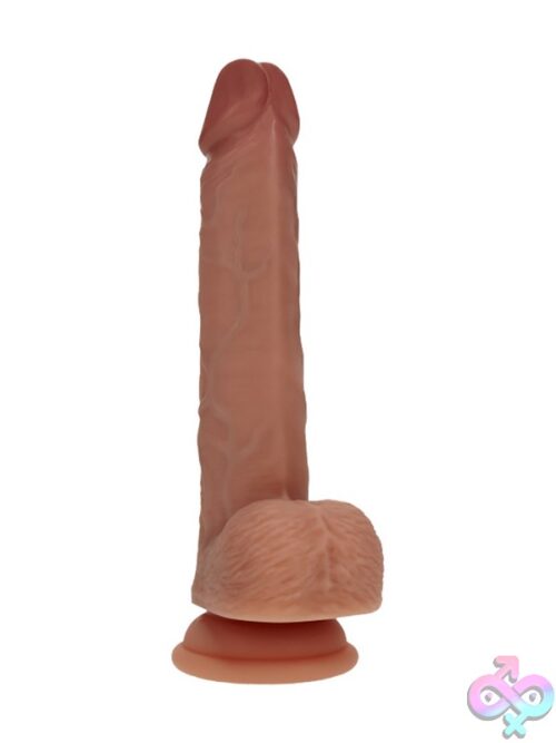 Realrock Dual Layered Realistic Vibrating Thrusting Dildo With Balls 7&Quot; - Image 4